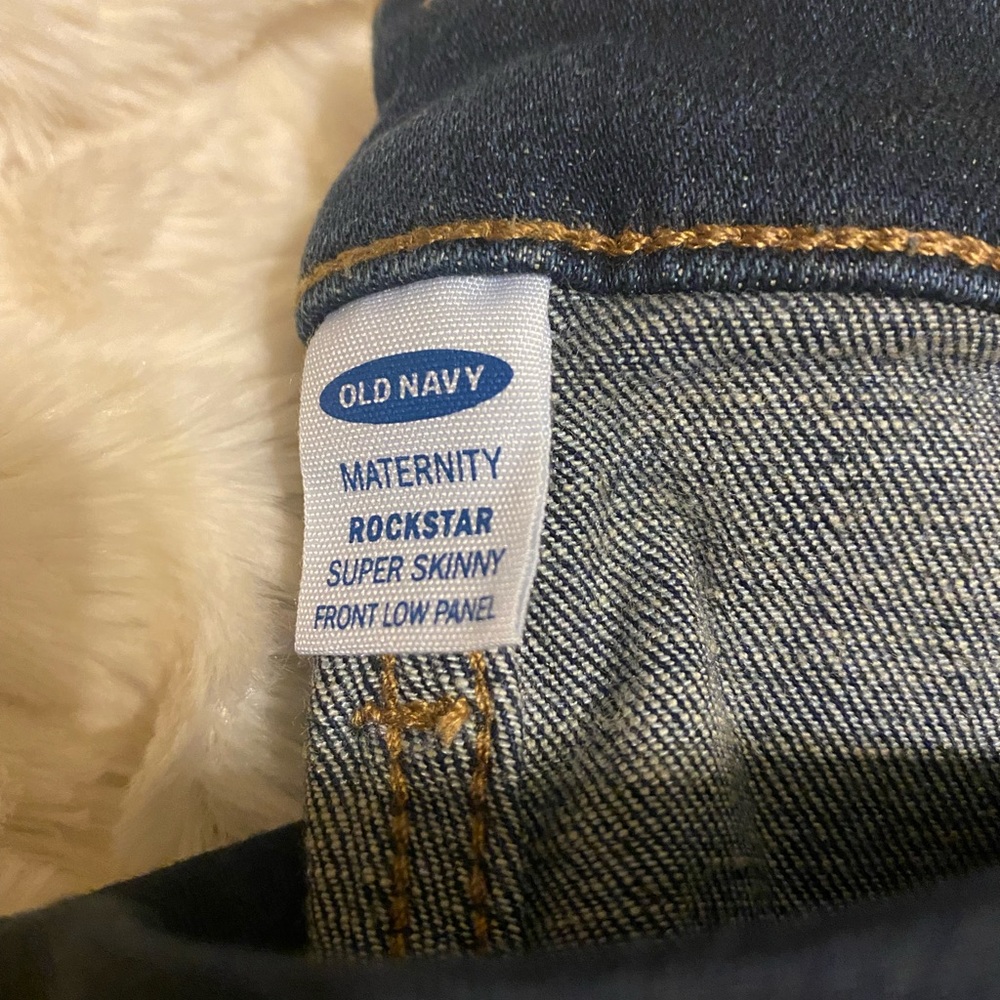 Old Navy Maternity Front-Low Panel Rockstar Super Skinny Jeans NWT!! - Picture 3 of 6